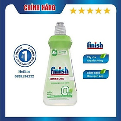 [HCM] Nước làm bóng chén bát Finish Eco 0% - 400ml/ chai