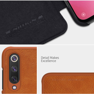 Bao Da Da Bò Nillkin Qin Cho Xiaomi Mi 9 Có Ngăn Đựng Thẻ - Hàng Chính Hãng