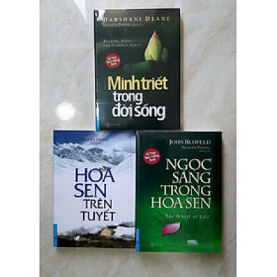 Combo 3 sách của Nguyên Phong: Minh triết trong đời sống, Ngọc sáng trong hoa sen, Hoa sen trên tuyết