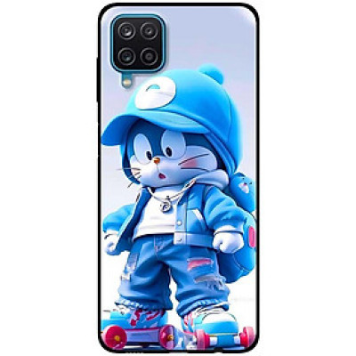 Ốp lưng cho Samsung A12 - A22 4G - Samsung F12 - M12 - Mèo Xanh Trượt PATIN - Hàng Chính Hãng