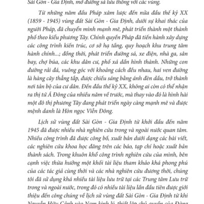 Đô Thị Sài Gòn Chợ Lớn Trước Năm 1945 Qua Tài Liệu Lưu Trữ