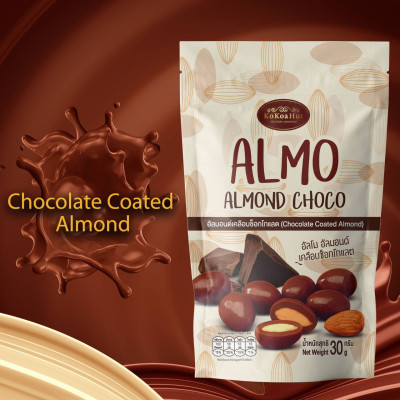 Sô Cô La Hạnh Nhân ALMO – Giòn Ngon, Thơm Lừng – Gói 30g [Hàng Thái Lan]