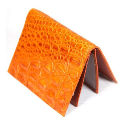 Ví đựng Passport da cá sấu Huy Hoàng màu vàng HC9203