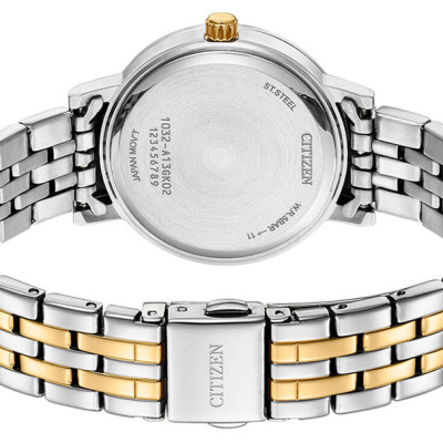 Đồng Hồ Nữ Citizen Pin-Quartz Đính Đá Swarovski Dây Thép Không Gỉ EL3106-59L - Mặt Xanh (31mm)