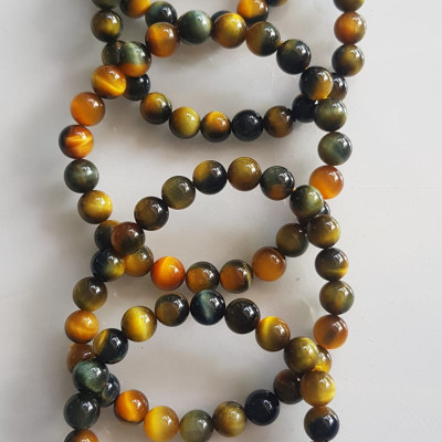 Vòng tay phong thủy may mắn Nữ đá mắt hổ tự nhiên vàng xanh đều mới bóng mượt đẹp Size hạt 8mm Nữ đeo Công dụng vòng đá mắt hổ đá thiên nhiên tốt cho sức khỏe, đem đến may mắn,xoa dịu tâm trí công việc hanh thông ạ