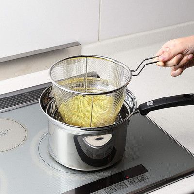 Vợt trụng nhúng mì, hủ tiếu bằng inox Pearl Metal - Hàng nội địa Nhật Bản, nhập khẩu chính hãng