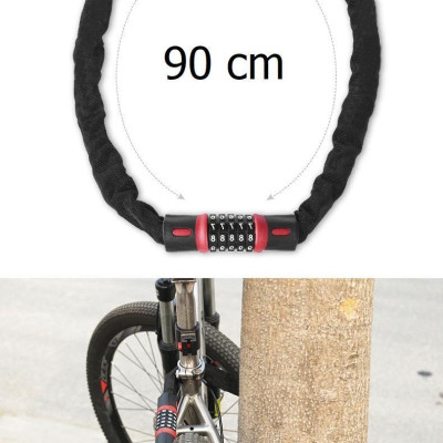 Khóa xích xe đạp bọc vải dù chống trộm