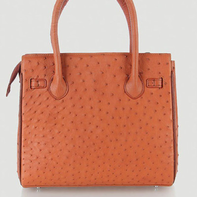 Túi xách da đà điểu Huy Hoàng cao cấp màu nâu đỏ HT6440