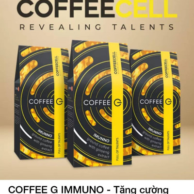 Cà Phê Rang Xay Coffee G Immuno Với Nhân Sâm Hoàng đế COFFEECELL (250g) - Bản giao hưởng của các hương vị trong một tách cà phê đen - Hàng Chính Hãng