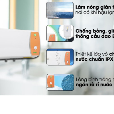 Máy nước nóng gián tiếp Ferroli VERDI TE 30 lít (2500W)-hàng chính hãng