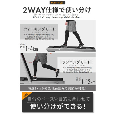 Lysin - máy chạy bộ, chạy bộ bằng điện thiết kế siêu mỏng không tiếng ồn dùng trong văn phòng, trong nhà có thế gấp gọn mini.