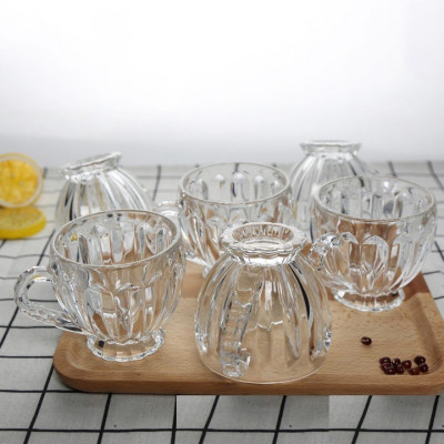 Bộ 6 Cốc Thủy Tinh Có Quai Dày Dặn Trong Suốt Chịu Nhiệt Với Thiết Kế Sang Trọng Tinh Xảo Đẹp Mắt - Hoạ Tiết Ngẫu Nhiên