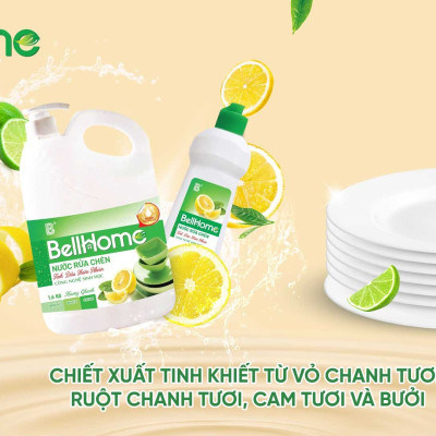 Nước Rửa Chén Công Nghệ Sinh Học Bell Home Hương Chanh 1,6 KG