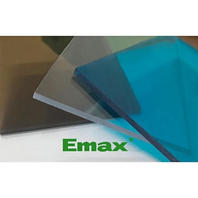 Tấm poly đặc Emax 2,4ly, khổ rộng 1,52m - tấm lợp lấy sáng - tấm nhựa trong suốt