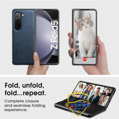 Ốp lưng da dành cho Samsung Galaxy Z Fold5 hàng chính hãng X-Level cao cấp (Tặng 2 túi PVC đựng thẻ ATM)
