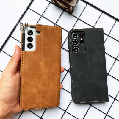 Bao Da Gập Cho Samsung S25 Ultra / S24 Ultra / S23 Ultra / S23 Plus / S21 FE / S21 5G Nắp Gập Có Bảo Vệ Camera