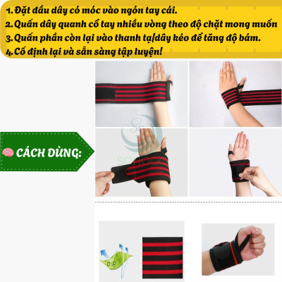 Bộ 2 Dây Quấn Cổ Tay Tập Gym Chống Trượt- Dây Hỗ Trợ Cổ Tay Khi Tập Tạ – Tập Lưng 2 Dây- Set 2 Đai Quấn Cổ Tay Chống Mỏi Khi Tập Thể Hình- Dây Quấn Tay Gym Tăng Lực Kéo – Bảo Vệ Cổ Tay 2 Cái– Co Giãn, Chống Trượt