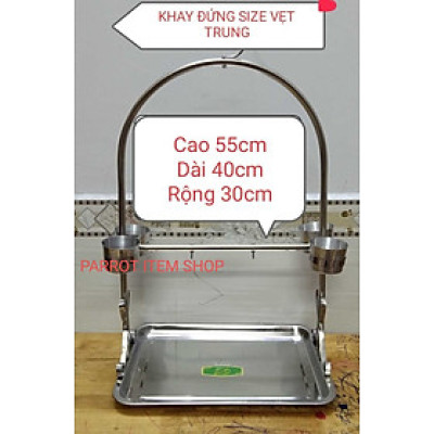 1 cầu đứng trung (dài 40 rộng 30 cao 55cm) dùng cho chim,Vẹt đứng (chưa có kèm xích)