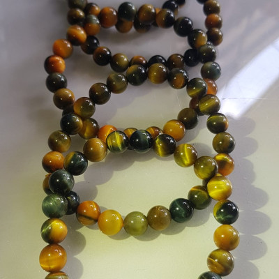 Vòng tay phong thủy may mắn Nữ đá mắt hổ tự nhiên vàng xanh đều mới bóng mượt đẹp Size hạt 8mm Nữ đeo Công dụng vòng đá mắt hổ đá thiên nhiên tốt cho sức khỏe, đem đến may mắn,xoa dịu tâm trí công việc hanh thông ạ