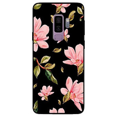 Ốp lưng dành cho Samsung S8 - S8 Plus - S9 Plus mẫu Hoa Lan Hồng Nền Đen