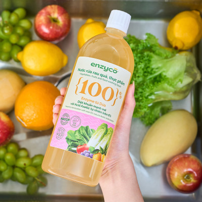 Combo Nước Ngâm Rau 1L Và Nước Rửa Bát Sinh Học 850ml ENZYCO