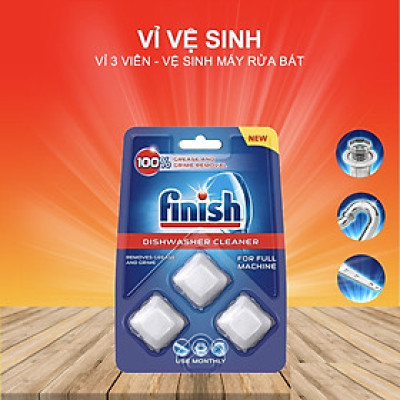 Viên vệ sinh máy rửa bát Finish vỉ 4 Viên - HANOIMART
