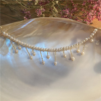 Vòng tay lắc tay chuỗi ngọc tua rua kiêm lắc chân phong cách tiểu thư nhẹ nhàng cho nữ