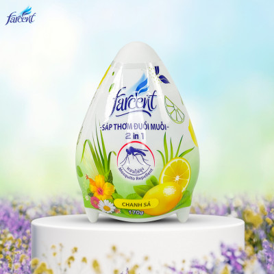 Thùng 12 Sáp thơm phòng đuổi muỗi, khử mùi hôi Farcent 170g chính hãng (5 hương thơm lựa chọn)