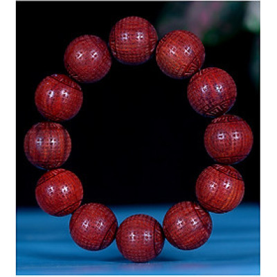 Vòng tay gỗ đàn hương khắc Bát Nhã Tâm Kinh - 12 hạt, 20mm - MS02