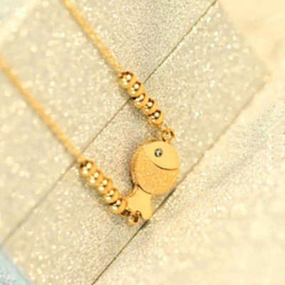 Dây chuyền nữ titan thời trang mặt con cá phan cát thép không gỉ trangsucpt có 3 màu sắc DCNUT66