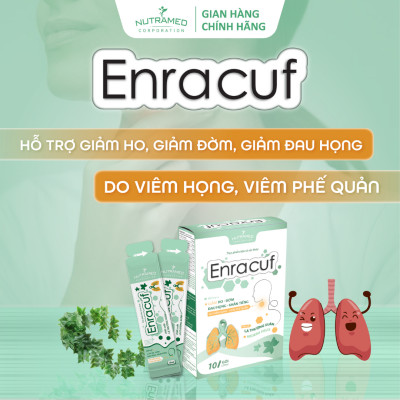 Gói uống Enracuf hỗ trợ viêm đường hô hấp trên (10 gói) - Nutramed
