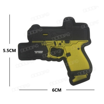 Patch nhựa PVC velcro súng ngắn dán ba lô, nón , quần áo , túi xách