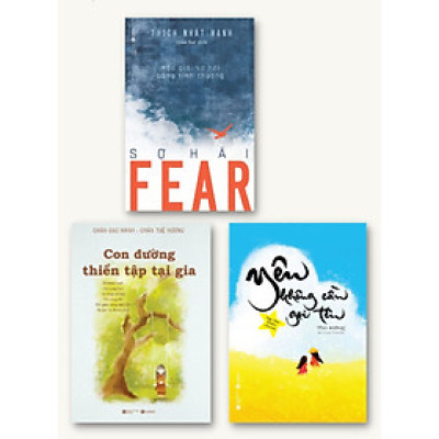 COMBO FEAR - SỢ HÃI + YÊU KHÔNG CẦN GỌI TÊN + CON ĐƯỜNG THIỀN TẬP TẠI GIA (BỘ 3 CUỐN)
