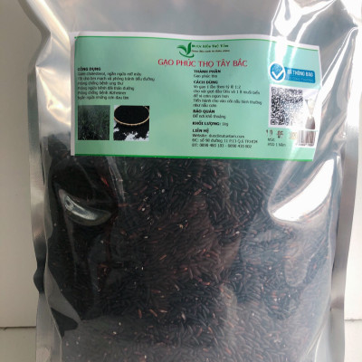 Gạo phúc thọ (Gạo lứt đen) - Tốt cho tim mạch và phòng tránh tiểu đường - Trồng ở ruộng bậc thang ở núi rừng sơn la - Chăm bón tự nhiên 