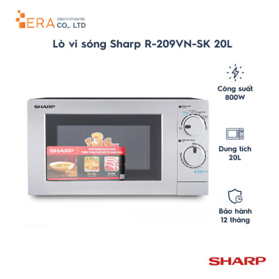 Lò Vi Sóng Sharp R-209VN-SK (20 lít) - Hàng Chính Hãng