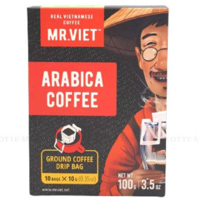 Cà phê rang xay phin giấy/ túi lọc Arabica - Mr Viet Coffee (10 gói/hộp x 10g)