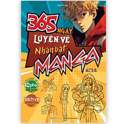 Sách - 365 Ngày Luyện Vẽ Nhân Vật Manga - Tập 1 - Megabook