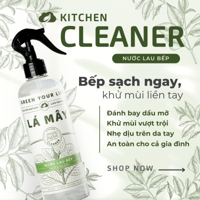 NƯỚC LAU BẾP TÍA TÔ & TRÀ XANH LÁ MÂY 500mL