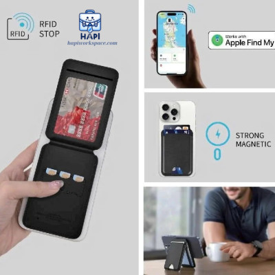 Ví đựng thẻ từ tính hàng chính hãng WiWU Wi-MW005 Mag Wallet FM: Chống quẹt thẻ trộm, tương thích Apple Find My