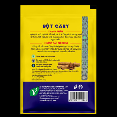 Combo 5 gói bột Cà ri hiệu Đầu bếp Ấn Độ (10g/gói)