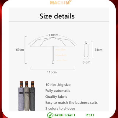 Ô Dù cao cấp Nhãn hiệu Macsim RST Mã Z311