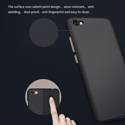 Ốp Lưng Sần chống sốc cho Xiaomi Redmi Note 5A hiệu Nillkin Super Frosted Shield (Đính kèm giá đỡ hoặc miếng dán từ tính) - Hàng Chính Hãng