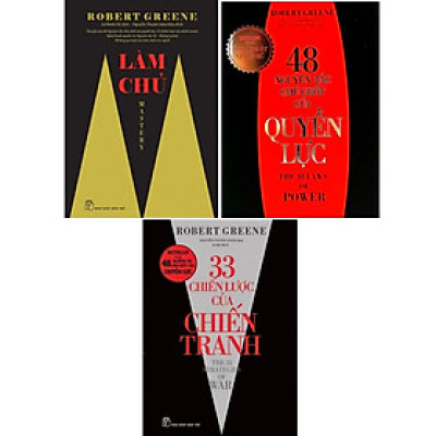Combo 3 quyển sách của Robert Greene: Làm chủ + 48 Nguyên tắc chủ chốt của quyền lực + 33 Chiến lược của chiến tranh