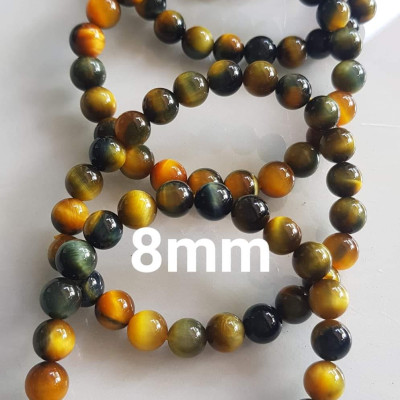 Vòng tay phong thủy may mắn Nữ đá mắt hổ tự nhiên vàng xanh đều mới bóng mượt đẹp Size hạt 8mm Nữ đeo Công dụng vòng đá mắt hổ đá thiên nhiên tốt cho sức khỏe, đem đến may mắn,xoa dịu tâm trí công việc hanh thông ạ