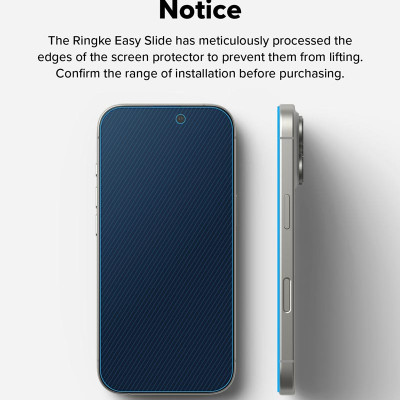 [Combo 2] Dán cường lực chống nhìn trộm cho iPhone 16 Pro Max/16 Pro/16 Plus/15 Plus/16/15 RINGKE Easy Slide Privacy Tempered Glass - Hàng Chính Hãng