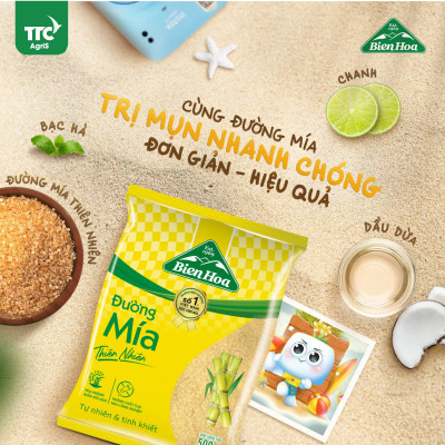 Combo 2 túi Đường Mía Thiên Nhiên Biên Hòa 500G/túi