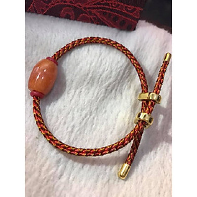 VÒNG NỮ KIỂU LU THỐNG CAM ĐỎ DÂY ĐỎ MAY MẮN CỰC KỲ XINH XẮN  NỮ MỆNH HỎA MỆNH THỔ  VÒNG FREESIZE NỮ ĐEO ĐƯỢC HẾT Ạ