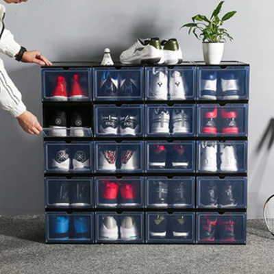 Combo Hộp Đựng Giày Nhựa Cứng Cao Cấp Size Lớn Cửa Nam Châm Lắp Ráp Tiện Lợi 