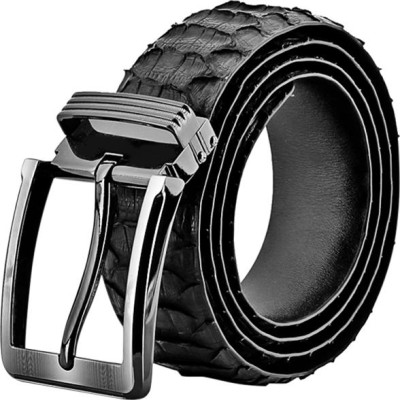 Thắt Lưng Nam Da Trăn VIP Bản Lớn Đầu Kim Huy Hoàng HT4337 - Đen