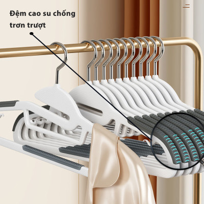 Móc Treo Quần Áo Chống Trượt Xoay 360 Đa Năng Chất Liệu Nhựa Cao Cấp Bền Bỉ Chịu Được Vật Nặng, Mắc Áo Nhựa - Giao Màu Ngẫu Nhiên